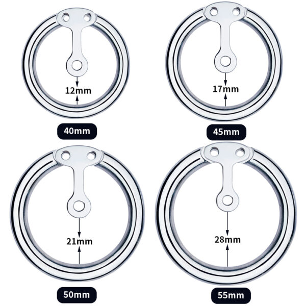 Super Small Inverted Chastity Cage with Silicone Urethral Catheter — product image 3