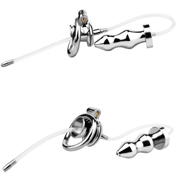 Urethral Inverted Chastity Cage with Detachable Beaded Anal Plug — product image 18