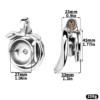 Master Flat Chastity Cage with Removable Dome Cover — product image 2
