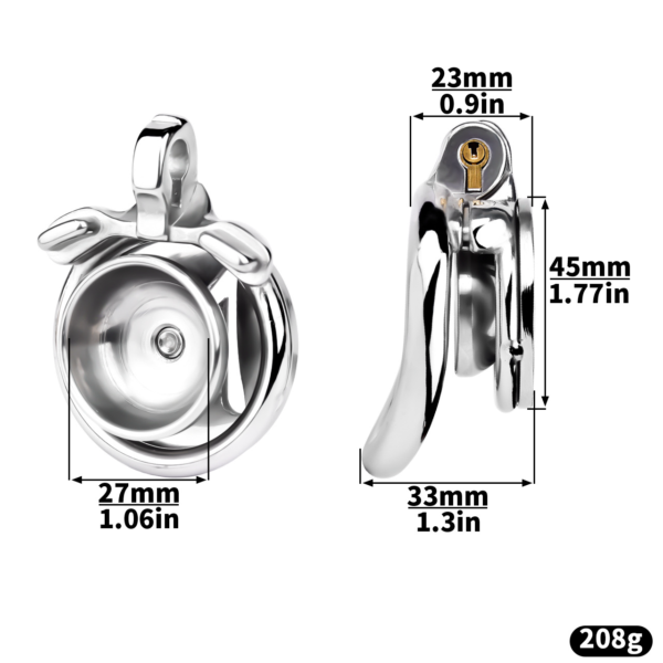 Master Flat Chastity Cage with Removable Dome Cover — product image 2