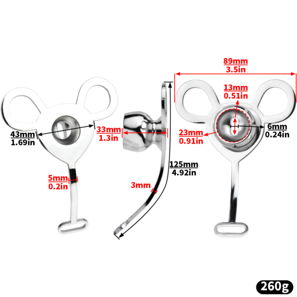 Tiny Inverted Chastity Cage with PU Belt — product image 2