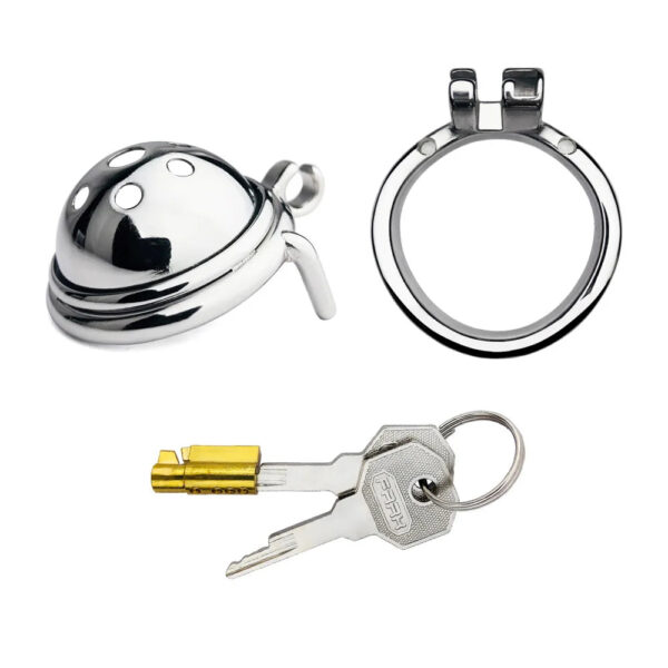 Hemisphere Tiny Chastity Cage with Detachable Metal Catheter — image 6 Hemisphere Tiny Chastity Cage with Detachable Metal Catheter — product image 6