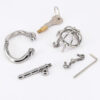 Removable Metal Spiked Chastity Cage with Urethral Stretcher Dilator — product image 8
