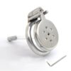 Flat Chastity Cage with Metal Urethral Catheter — product image 6