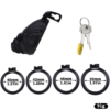 ABS Small Shell Chastity Cage Set with 4 Rings – Pink / Black / White — product image 8