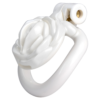 Rose Flat Chastity Cage with 4 Rings – Black / Pink / White — product image 20