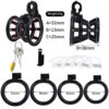 3D Printed Negative Chastity Cage with 4 Rings — image 3 3D Printed Negative Chastity Cage with 4 Rings — product image 3
