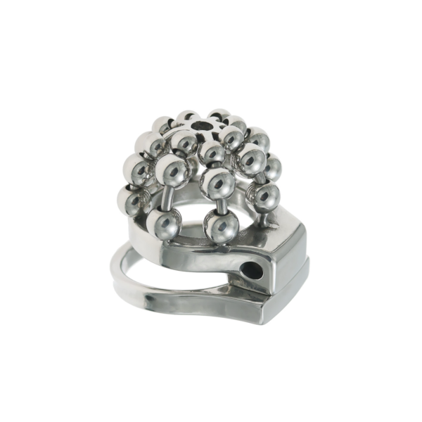 Metal Beaded Chastity Cage with Removable Urethral Catheter — product image 9