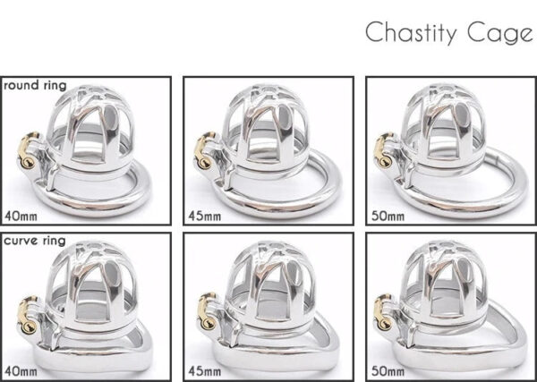 Small Hollowed Metal Chastity Cage with Urine Hole — product image 8