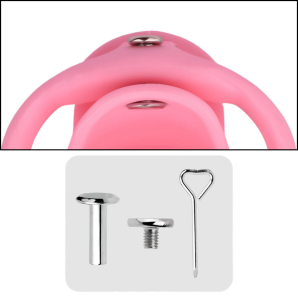 Soft Silicone Chastity Cage with Invisible Lock and 4 Base Rings — product image 5