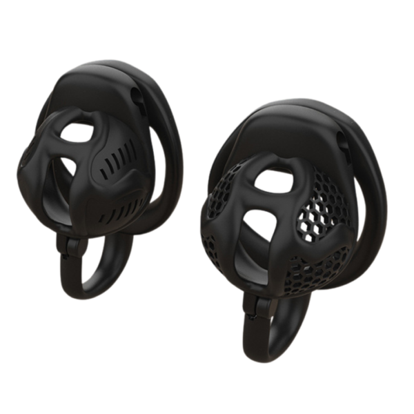 Lightweight Resin Chastity Cage Set – Black / Pink — product image 2