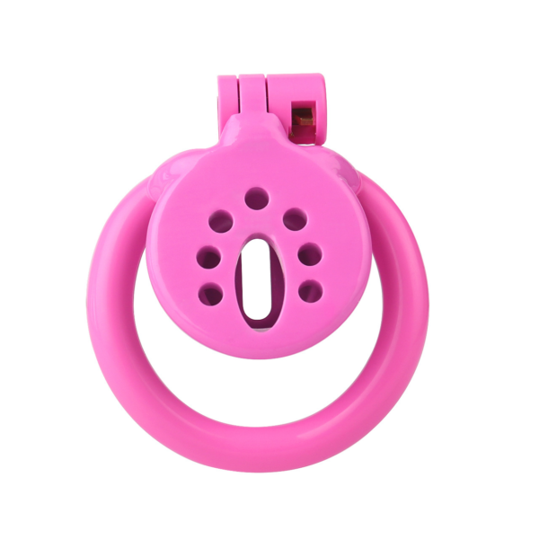 Flat Inverted Chastity Cage with 4 Base Rings and Adjustable Strap — product image 7
