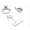 Flat Chastity Cage with Metal Urethral Catheter — product image 13