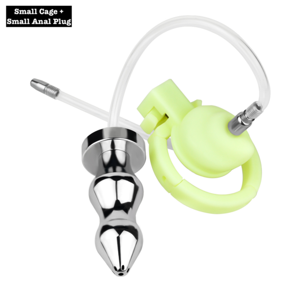Versatile Resin Chastity Cage with Built-in Adjustable Ring and Detachable Butt Plug — product image 23