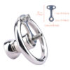 Tiny Reversing Chastity Cage with Stainless Steel Inverted Urine Plug — product image 2