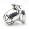 Stainless Steel Spiked Cock Cage with Anti-drop Loop Penis Ring — product image 9