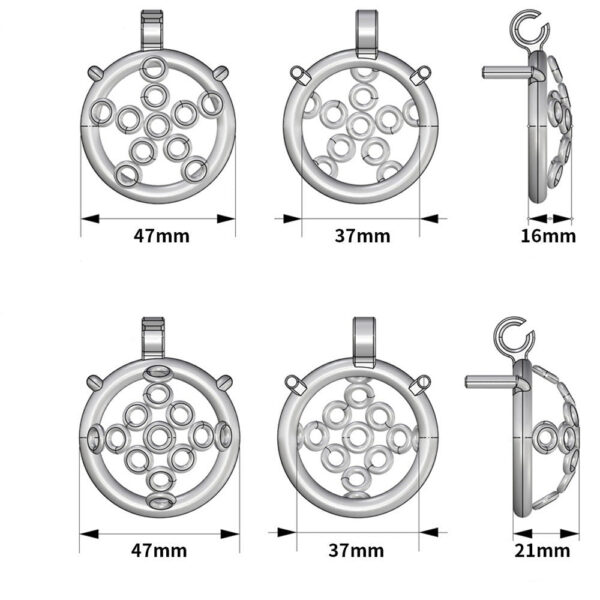 Small Compact Metal Chastity Cage — product image 13