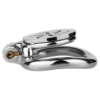 Flat Metal Chastity Cage with Strap and Catheter — product image 9