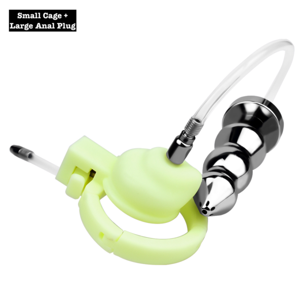 Versatile Resin Chastity Cage with Built-in Adjustable Ring and Detachable Butt Plug — product image 22