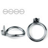 Flat Inverted Chastity Cage with Metal Ball Plug — product image 9