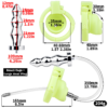 Versatile Resin Chastity Cage with Built-in Adjustable Ring and Detachable Butt Plug — product image 12