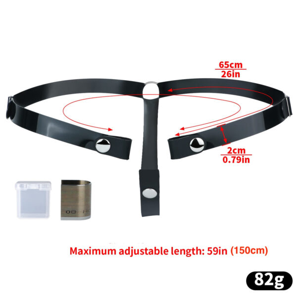 Soft Silicone Strap for Chastity Cages – Light Pink & Black — image 3 Soft Silicone Strap for Chastity Cages – Light Pink & Black — product image 3