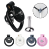 Lightweight Chastity Cage with Removable Inverted Plug and 4 Base Rings — product image 1