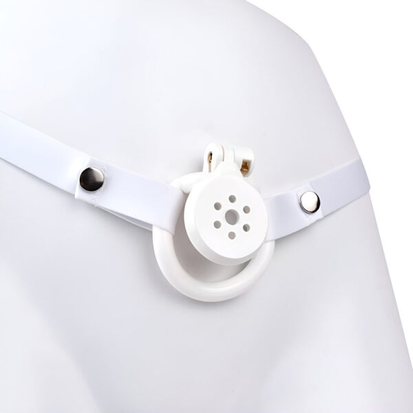 NEW Resin Flat Chastity Cage Set – White — product image 17