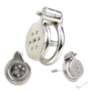 Flat Chastity Cage with Metal Urethral Catheter — product image 1