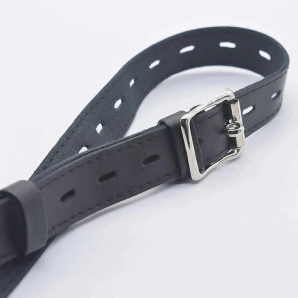 Flat Compact Chastity Cage with Ventilation Holes and Metal Catheter — product image 9