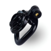Rose Flat Chastity Cage with 4 Rings – Black / Pink / White — product image 12