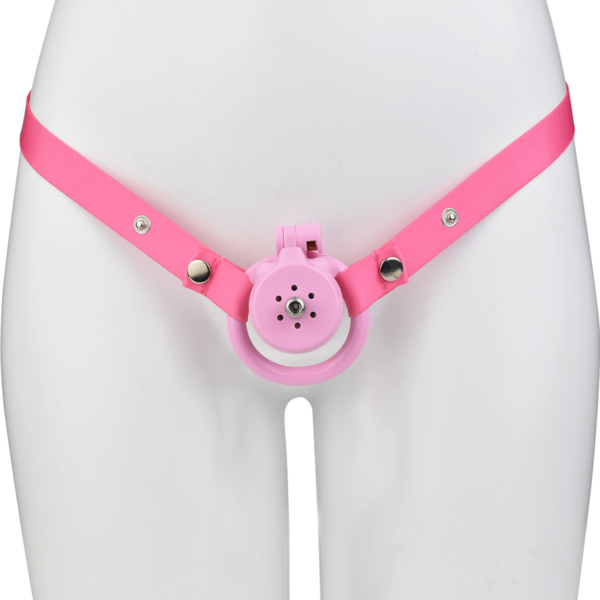 Lightweight Chastity Cage with Removable Inverted Plug and 4 Base Rings — product image 30