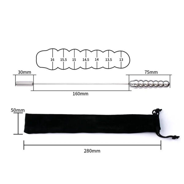 Beaded Thread Metal Urethral Sounding Thin Dilator — image 7 Beaded Thread Metal Urethral Sounding Thin Dilator — product image 7