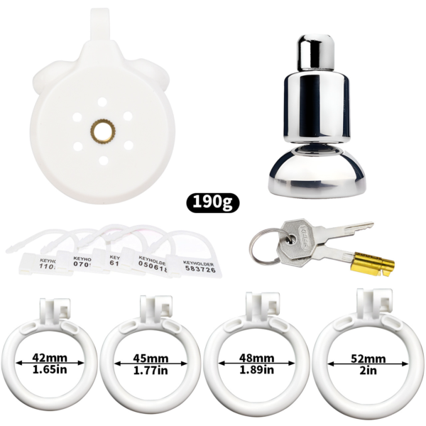 Detachable Flat Inverted Chastity Cage with Strap — product image 23