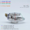 Flat Inverted Chastity Cage with Removable Stainless Steel Urethral Catheter — product image 9