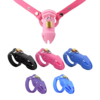 Soft Silicone Chastity Cage with Strap – Large / Small Size – Multicolor — product image 1
