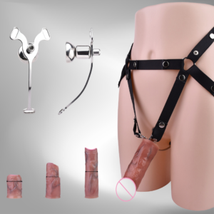 Micro Inverted Chastity Cage Belt with Realistic Silicone Dildo — image 1 Micro Inverted Chastity Cage Belt with Realistic Silicone Dildo — product image 1