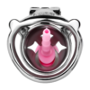 Small Metal Chastity Cage with Black or Pink Soft Pussy Catheter — product image 16