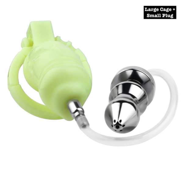 Versatile Resin Chastity Cage with Built-in Adjustable Ring and Detachable Butt Plug — product image 45