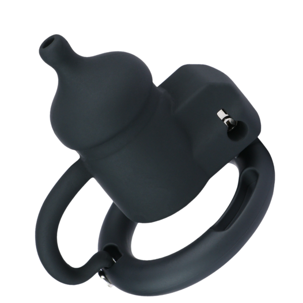 Silicone Baby Bottle Chastity Cage with 4 Locking Rings — product image 32