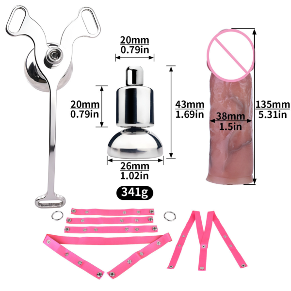 Micro Inverted Chastity Cage Belt with Realistic Silicone Dildo — product image 14