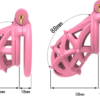 Pink Resin Chastity Cage with Detachable Soft Spikes — product image 9