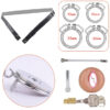 Detachable Small Pussy Flat Chastity Cage with Catheter — product image 12