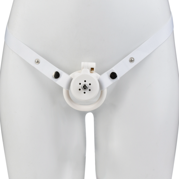 Lightweight Chastity Cage with Removable Inverted Plug and 4 Base Rings — product image 27