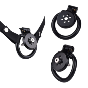 NEW Resin Flat Chastity Cage Set – Black — image 1 NEW Resin Flat Chastity Cage Set – Black — product image 1