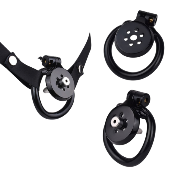 NEW Resin Flat Chastity Cage Set – Black — image 1 NEW Resin Flat Chastity Cage Set – Black — product image 1