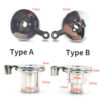 Inverted Chastity Cage with Long Metal Urethral Tube and PU Belt – Type B — product image 7