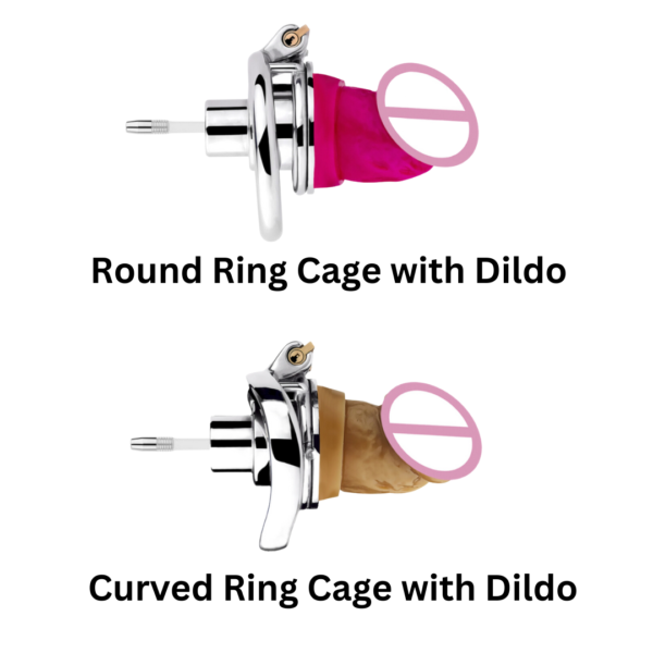 Inverted Chastity Cage with Dildo and Silicone Urethral Tube — product image 4