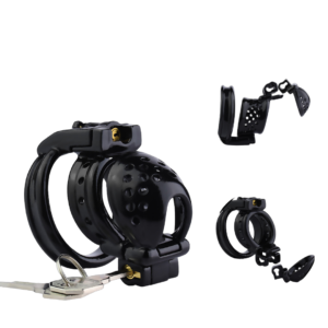 Dual-Lock 3D Printed Resin Chastity Cage with Removable Cap — image 1 Dual-Lock 3D Printed Resin Chastity Cage with Removable Cap — product image 1