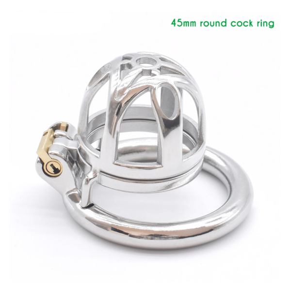 Small Hollowed Metal Chastity Cage with Urine Hole — product image 4